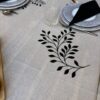 Nappe en lin brodé