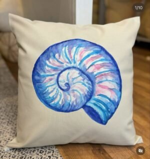 Coussin "OCÉAN" coquillage rose