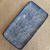 Assiette rectangulaire bleu