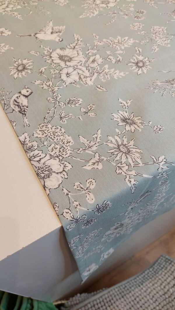 Chemin de table bleu gris