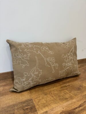 Housse de Coussin en lin brodé