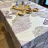 NAPPE EN LIN  ANTI TACHE "MAUVE"