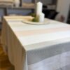 Nappe en lin  anti tache a rayure