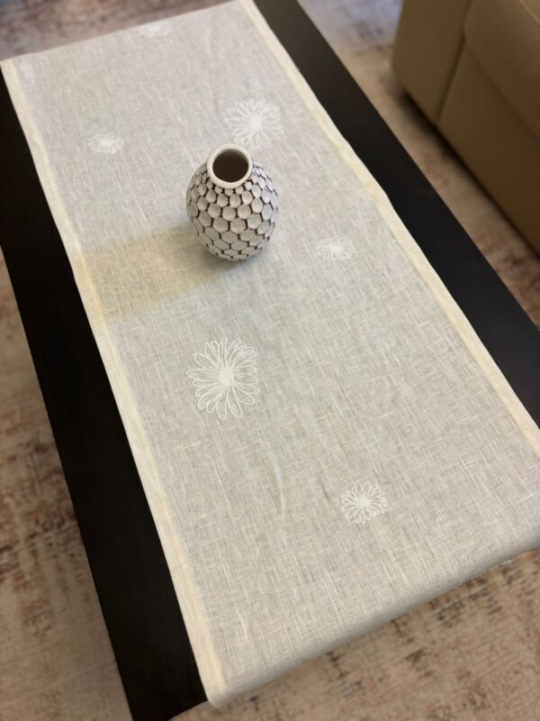 Chemin de table en lin "Tournesol "