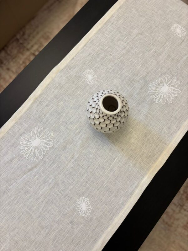 Chemin de table en lin "Tournesol "