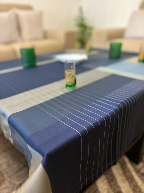 Nappe table basse bleu marine