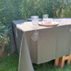 Nappe en lin grise artisanale