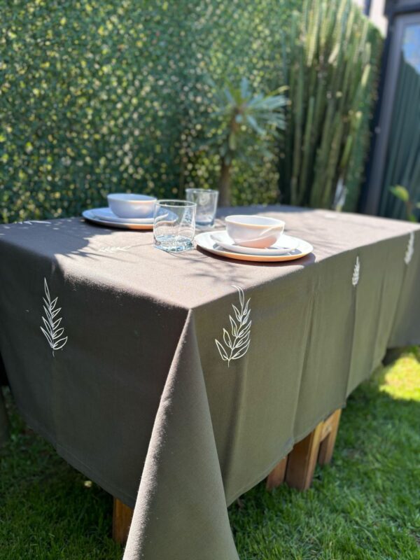 Nappe en lin grise artisanale