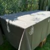 Nappe en lin grise artisanale