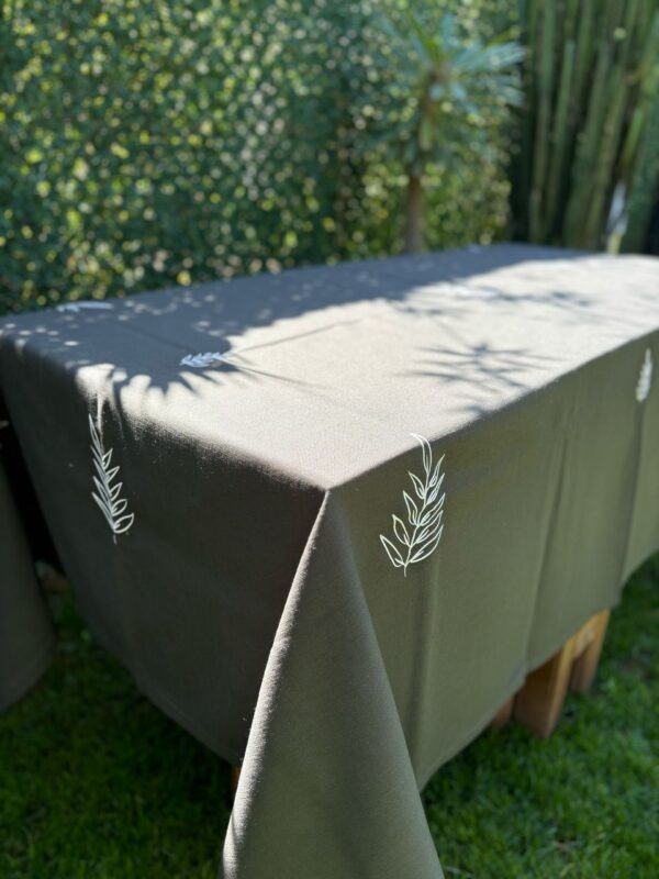 Nappe en lin grise artisanale