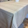 Nappe en lin  epais beige