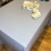 Nappe unis gris clair et 6 serviettes