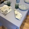 Nappe unis gris clair et 6 serviettes