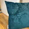 Coussin vert emeraude a motifs
