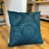 Coussin vert emeraude a motifs