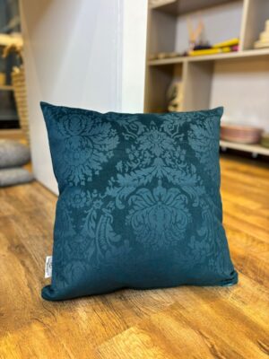 Coussin vert emeraude a motifs