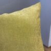 Coussin vert moutarde