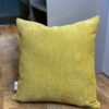 Coussin vert moutarde