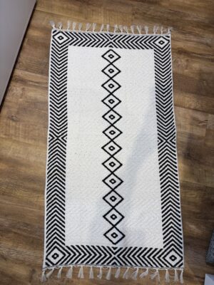 Tapis Berbère Noir et Blanc