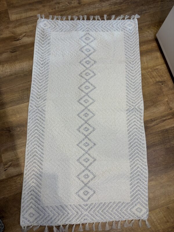 Tapis Berbère Gris Clair et Blanc