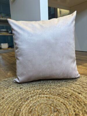 Coussin velour  rose pale