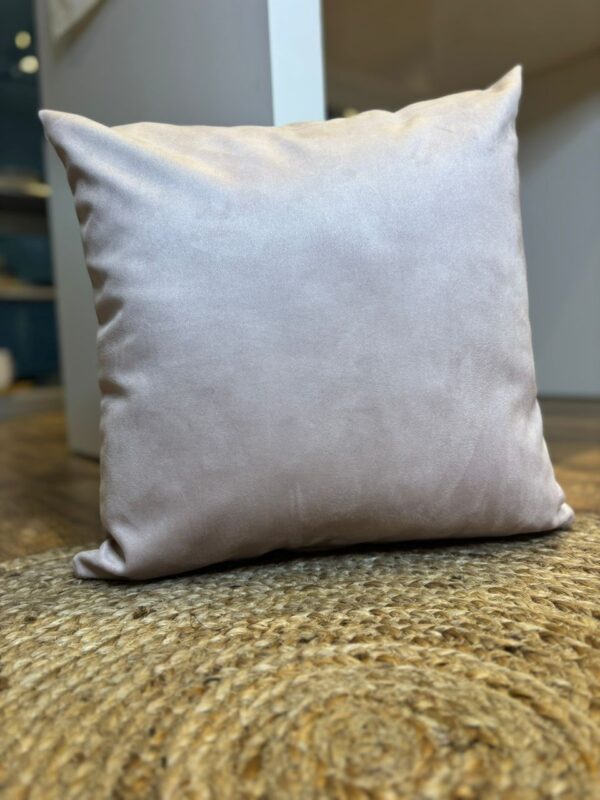 Coussin velour  rose pale