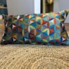 Coussin losange bleu  rectangulaire