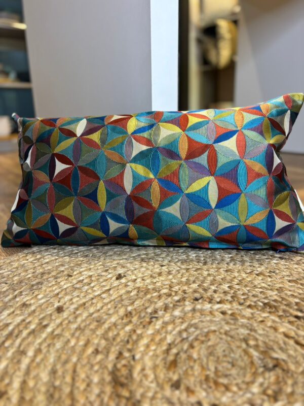 Coussin losange bleu  rectangulaire