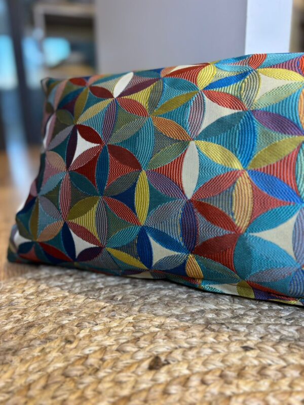 Coussin losange bleu  rectangulaire