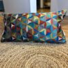 Coussin losange bleu  rectangulaire