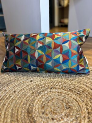 Coussin losange bleu  rectangulaire