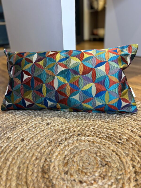 Coussin losange bleu  rectangulaire