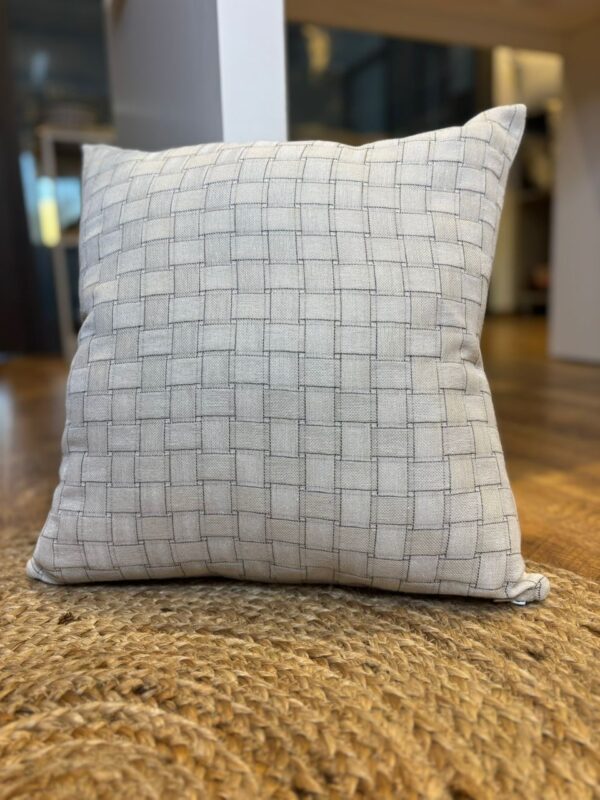 Coussin en lin a carreaux